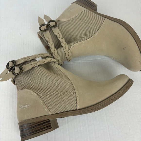 Blowfish tan sueded ankle boots with braided strap accents-Woman’s 8.5 - Picture 5 of 11